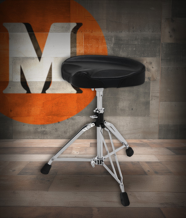 PDP 800 Series Medium-Weight Tractor Seat Drum Throne (PDDT810T) - adjustable ergonomic drum seat with tractor cushion and sturdy double-braced legs - Musician Madness