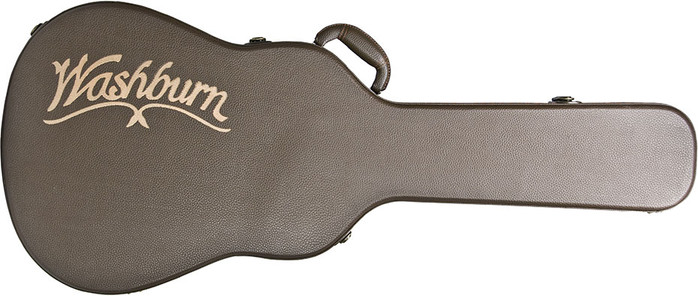 Washburn GCFDLX Deluxe Acoustic Folk Guitar Case (GCFDLX-U) black hardshell acoustic case