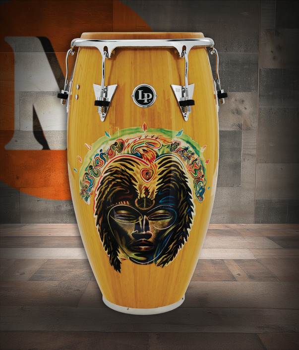 Latin Percussion LP Santana CCII 12-1/2" Tumba - Oak Africa Speaks with Chrome Hardware (LP552X-SAS) - signature Santana LP tumba available at Musician Madness.