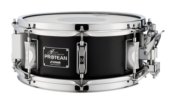Sonor Gavin Harrison Signature 12” x 5” Birch Snare Drum – Semi-Gloss Black (SSD-1205-GH) – available at Musician Madness.