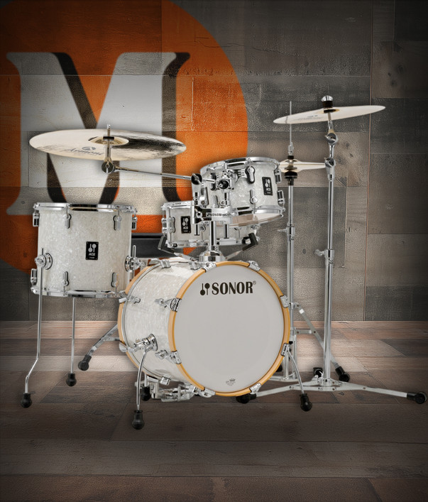 Sonor AQ2 Maple Safari Drum Set – White Marine Pearl (AQ2-SAFARIWMCWHP) available at Musician Madness.