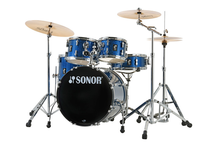 Sonor AQX Studio Drum Set – Black Ocean Sparkle w/ Hardware (AQX-STUDIO-NC-BOS)