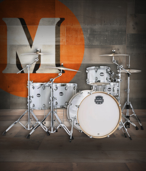 Mapex MA528SFDT Mars Birch 5-Piece Crossover Shell Pack in Diamond Sparkle finish available at Musician Madness.