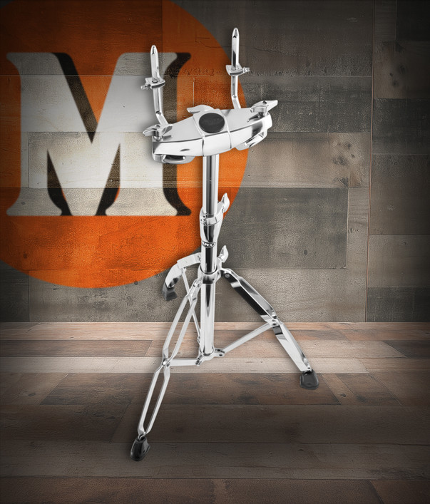 Mapex 700 Series Double Tom Stand featuring durable chrome hardware, adjustable dual tom mounts, stable tripod base, and reliable construction for stage or studio use.