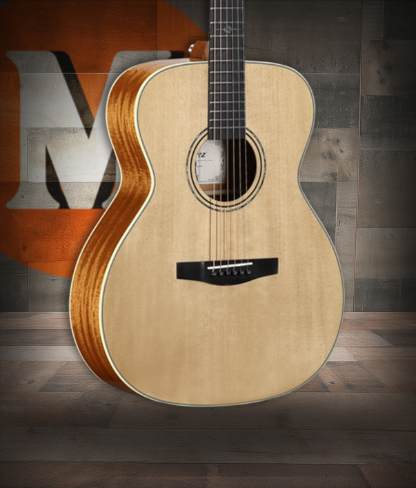 Alvarez Laureate LF60e Folk/OM Acoustic-Electric Guitar featuring an OM body, natural finish, balanced tonal response, premium Laureate craftsmanship, and onboard electronics for live and studio performance.