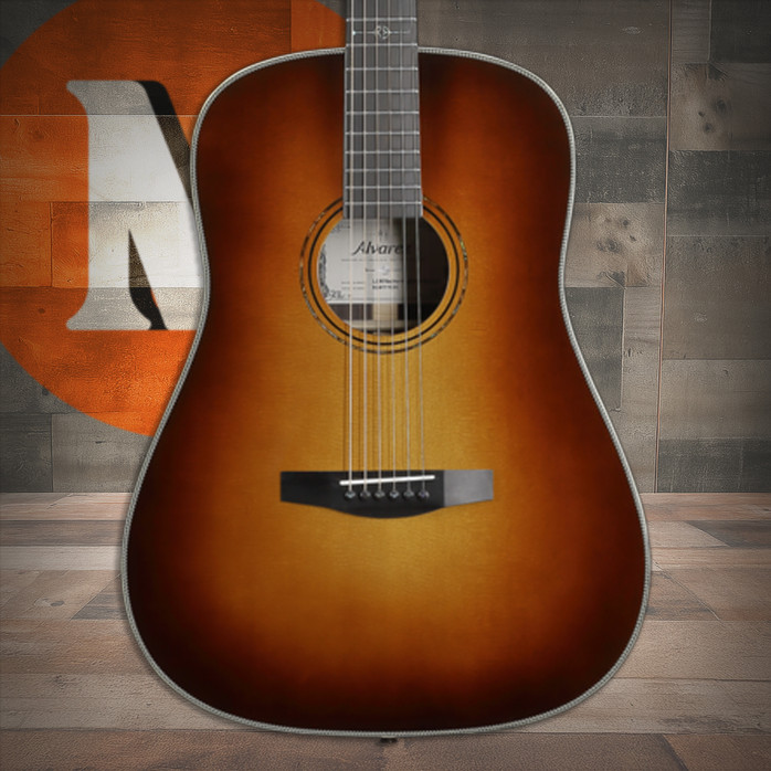 Alvarez Laureate LDR70e Dreadnought Slope Acoustic-Electric - Herringbone Sunset (LDR70e_Herringbone_Sunset)