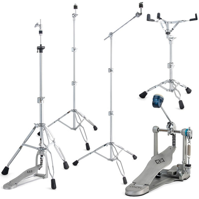 Dixon P2 Series 5-Piece Drum Hardware Pack featuring durable cymbal stands, hi-hat stand, snare stand, and lightweight yet sturdy construction suitable for rehearsals, gigs, and studio use.