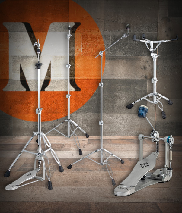 Dixon P2 Series 5-Piece Drum Hardware Pack featuring durable cymbal stands, hi-hat stand, snare stand, and lightweight yet sturdy construction suitable for rehearsals, gigs, and studio use.