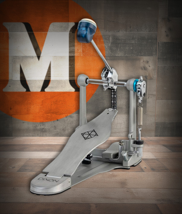 Dixon Precision 200 Single Bass Drum Pedal featuring smooth action, adjustable tension, chain-drive reliability, and solid construction designed for practice, gigs, and home studios.