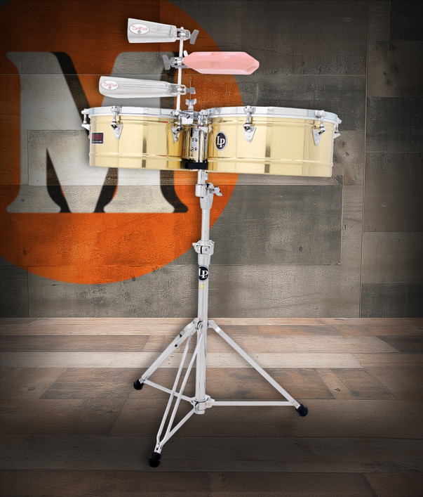 lp1314-b, lp prestige timbales, 13 14 brass timbales, latin percussion timbales, lp brass drums, professional timbales, lp1314 timbales