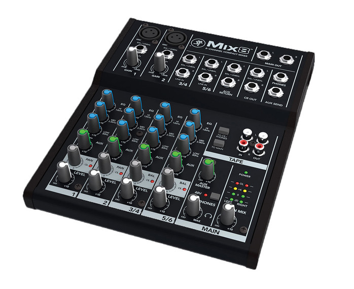 Mackie MIX8 8-Channel Compact Mixer (MIX8) 