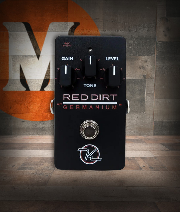 Red Dirt Germanium Overdrive Pedal (Red Dirt Germanium) featuring germanium-driven clipping, responsive gain control, tone-shaping options, and boutique-style overdrive for expressive guitar performance.