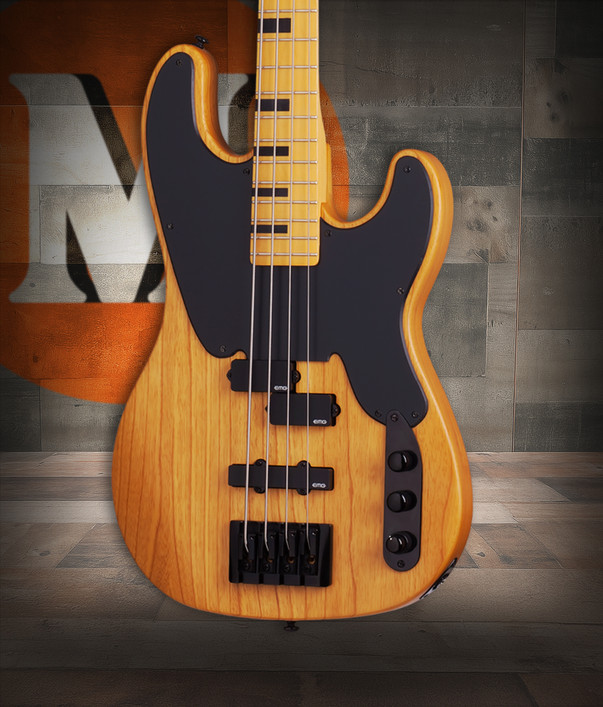 Schecter Model-T Session-5 String Electric Bass - Aged Natural