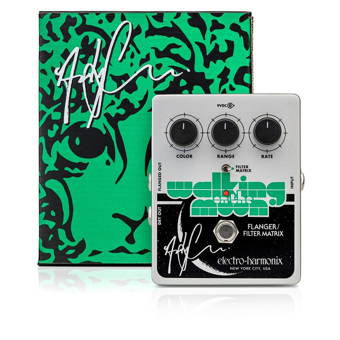 Electro-Harmonix Andy Summers Walking on the Moon Analog Flanger (ANDYS) featuring signature Police-inspired flanging, analog circuitry, Filter Matrix mode, and rugged EHX enclosure design.
