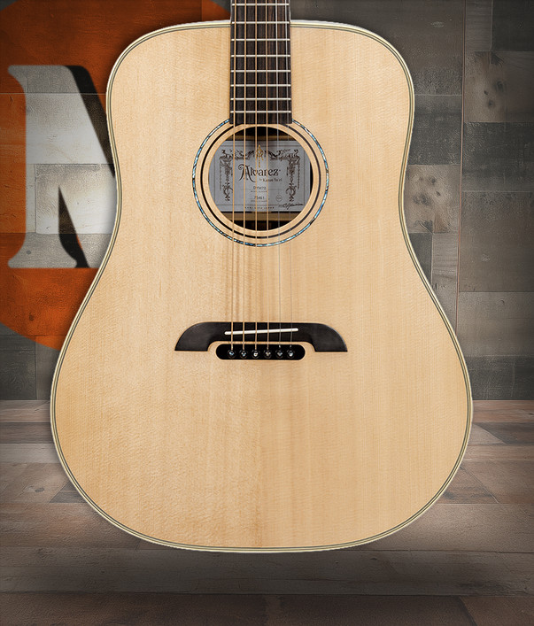 The Alvarez Yairi Masterworks DYM70 Dreadnought (DYM70) features all-solid construction with a solid spruce top paired with solid rosewood back and sides. Handcrafted in Japan, it delivers bold low-end power, articulate mids, and clear shimmering highs. The traditional dreadnought body provides strong projection and dynamic range, making it ideal for strumming, flatpicking, and performance-driven acoustic players seeking premium craftsmanship and tone.