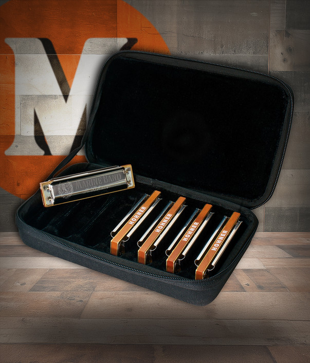 Hohner Marine Band 5-Pack Harmonica Set - Keys G, C, A, D, E (MBAND-5PK)