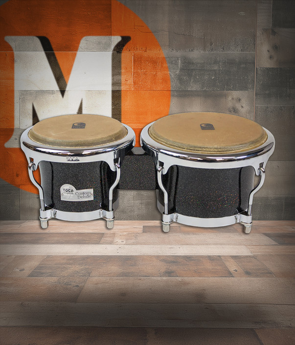 Toca Custom Deluxe Bongos - Black Sparkle (4600-BKS)