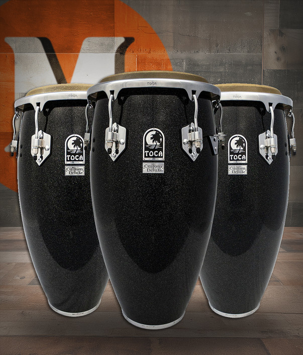 Toca Custom Deluxe Tumba, 12-1/2" - Black Sparkle (4612-1/2BKS)