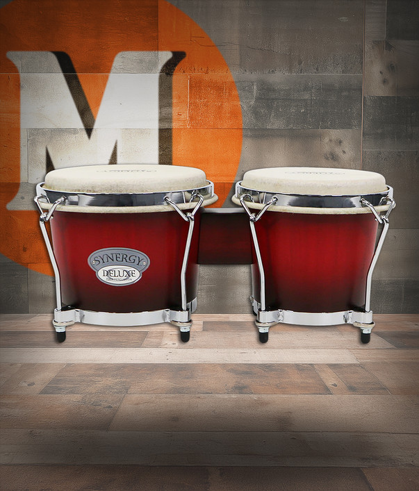 Toca Synergy Deluxe Bongos, 6"/6.75" - Wine Burst Matte (2150-WB)