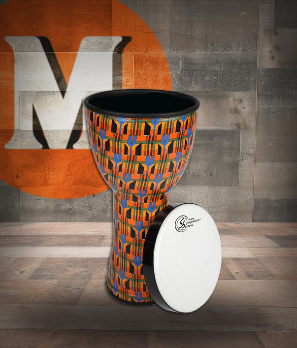 Toca Sympatico Nesting 12" Djembe, Tunable Fiber - Kente Cloth (TSSND-12K-FT)