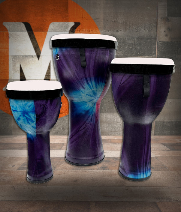 Toca Sympatico Nesting Djembe Set of 3, 8"/10"/12", Tunable Fiber - Woodstock Purple (TSSND-3PCWP-FT)