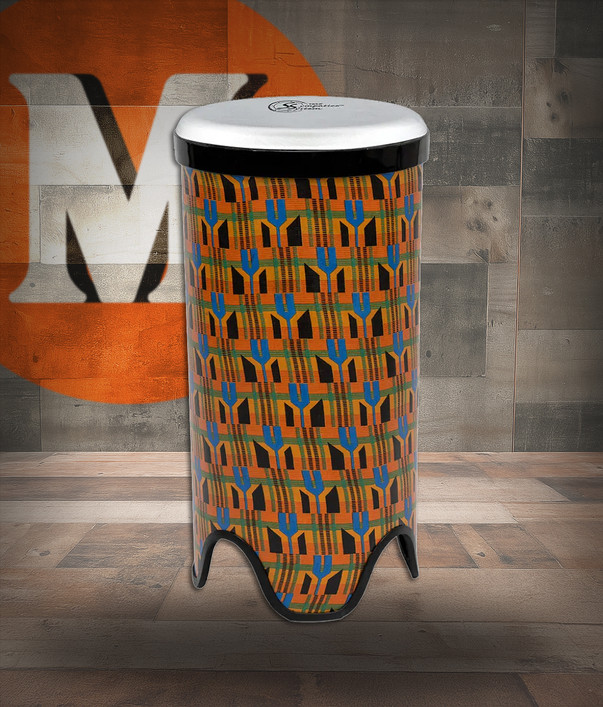 Toca Sympatico 14" Tubadora, Tunable Fiber Head - Kente Cloth (TSSTB-14K-FT)