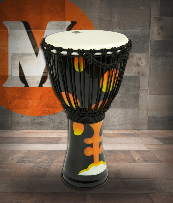 Toca 12" Orange Magma Freestyle Djembe, Rope-Tuned with Goatskin Head (SFMDJ-12OR)
