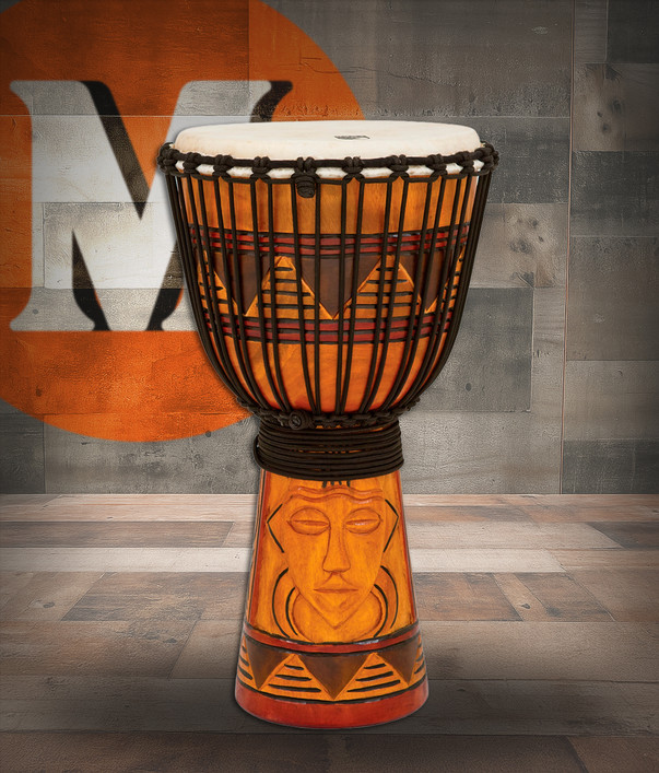 Toca Origins Wood Djembe, 12" - Tribal Mask (TODJ-12TM)