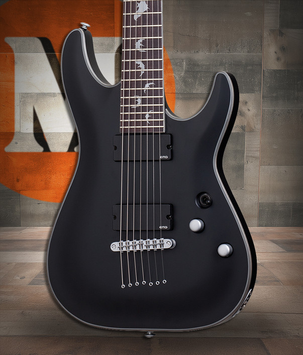 Schecter Damien Platinum-7 - Satin Black (1185)