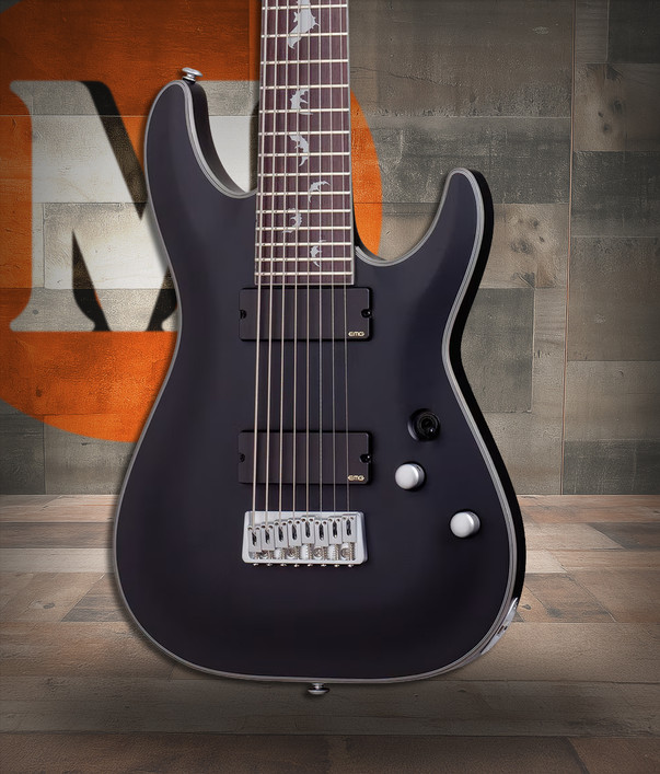 Schecter Damien Platinum-8 - Satin Black (1187)