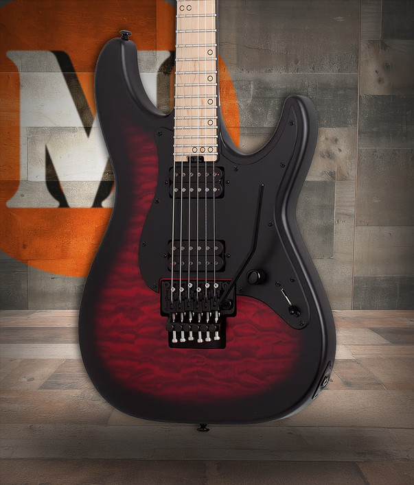 Schecter Miles Dimitri Baker SVSS - Crimson Red Burst Satin (2135)