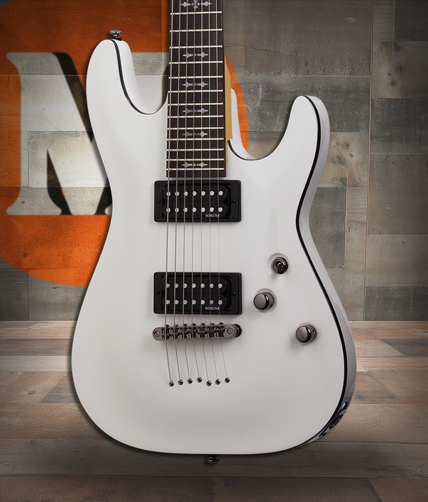 Schecter Omen 7 - Vintage White (2067) | Musician Madness