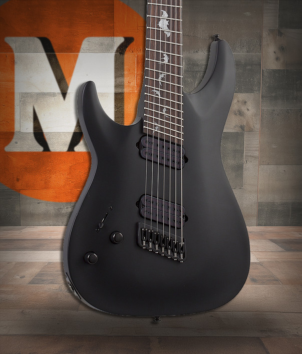 Schecter Damien-7 Multiscale LH - Satin Black (2478)