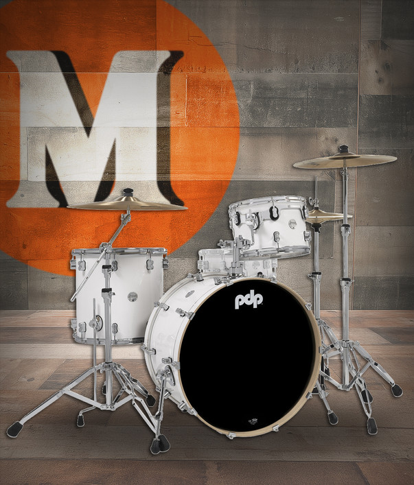 PDP Concept Maple - Pearlescent White, Chrome Hardware Rock (PDCM24RKPW)