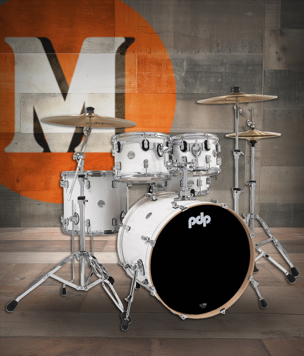 PDP Concept Maple - Pearlescent White, Chrome Hardware 5 Pieces (PDCM2215PW)