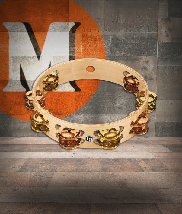 Latin Percussion LP Pro 10" Double Row Tambourine w/ Bag - Brass/Bronze (LP380B-BB)