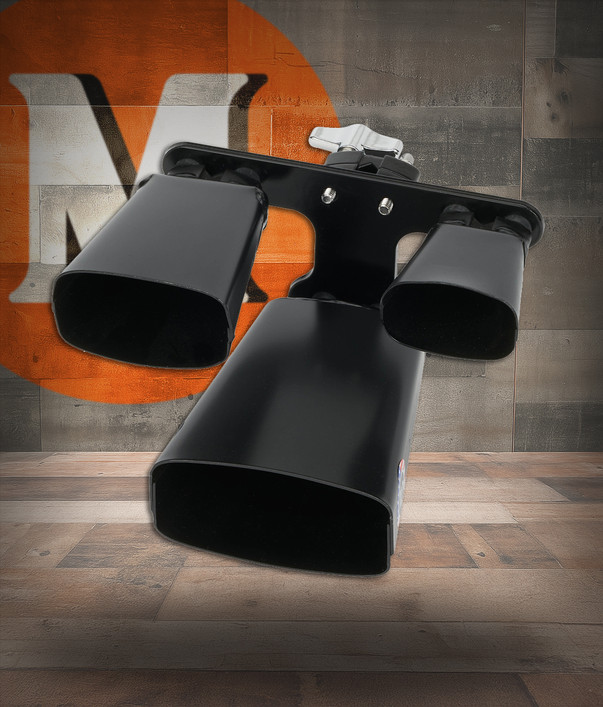 Latin Percussion LP Tri-Bell 3", 4", 5 1/2" Vise Mount - Black (LP570)