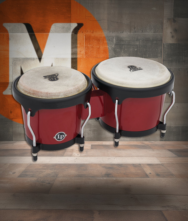 Latin Percussion LP Aspire 6 3/4 - 8" Bongo - Black Red (LPA601F-RD)