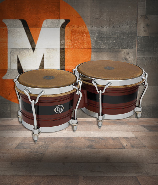 Latin Percussion LP Dandy 7 1/4 - 9" Bongo Beech DW/Black (LPL201A-JR)