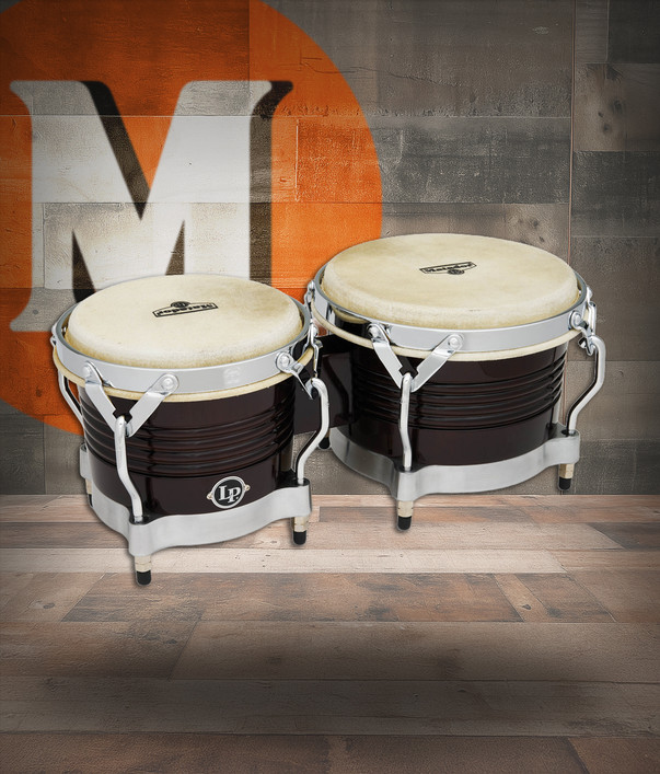 Latin Percussion LP Matador Traditional 7 1/4 - 8 5/8" Bongo Oak Dark Brown (M201)