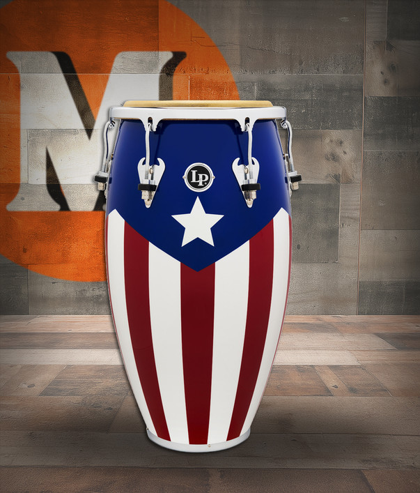 Latin Percussion LP Matador 12 1/2" Tumba Oak Puerto Rican Flag (M754S-PR)