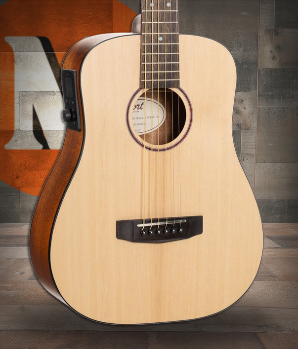 Cort EARTHGO-OP Earth Series Go Hyvibe Acoustic Electric Guitar w/ Gig Bag - Open Pore Natural (EARTHGO-OP-U)