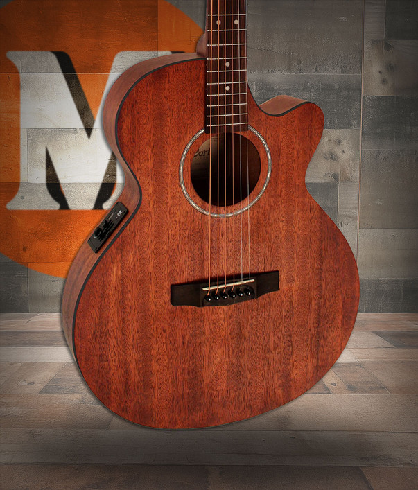 Cort SFXMEMOP SFX Series Acoustic Electric Cutaway Guitar. Open Pore Mahogany (SFXMEMOP-A-U)