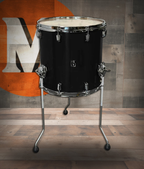 British Drum Co. ENG-14-14-FT-STB Enigma Series Floor Tom Satin Black 14" x 14" (ENG-14-14-FT-STB-U)