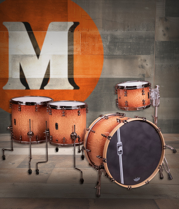 Mapex Black Panther Design Lab Cherry Bomb 22-12-14-16 - Peach Burl Burst (BPDLC528XBPW)