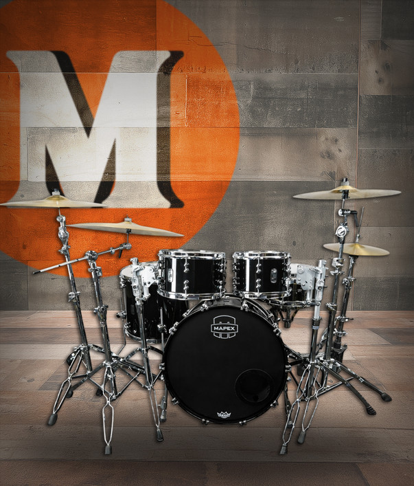 Mapex Black Panther Design Lab Versatus 22,10,12,14,16 - Piano Black (BPDLV628XPB)