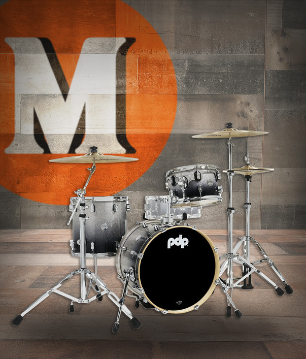 PDP Concept Maple - Silver/Black Fade Chrome Hardware Bop (PDCM18BPSB)