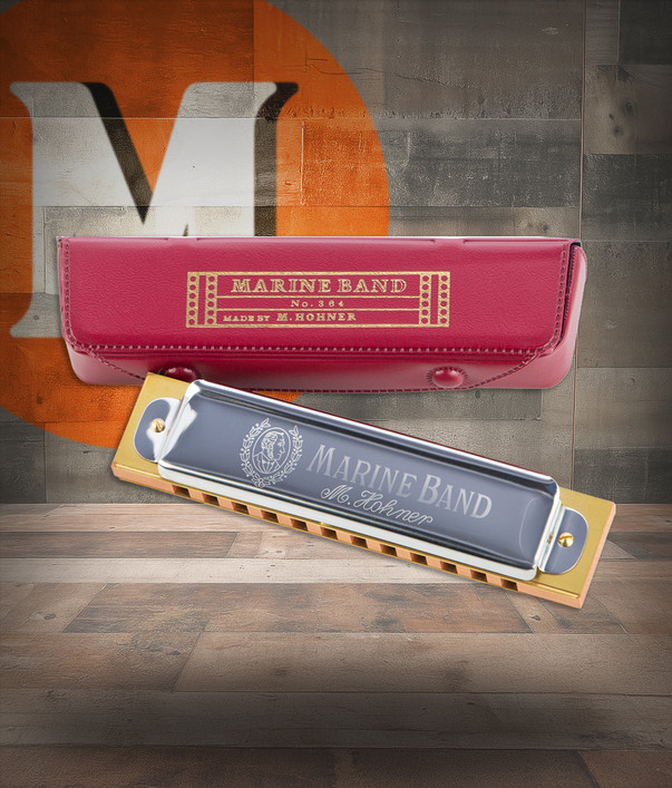 Hohner Marine Band Harmonica (12 Hole) Key of D (MBND12-D)