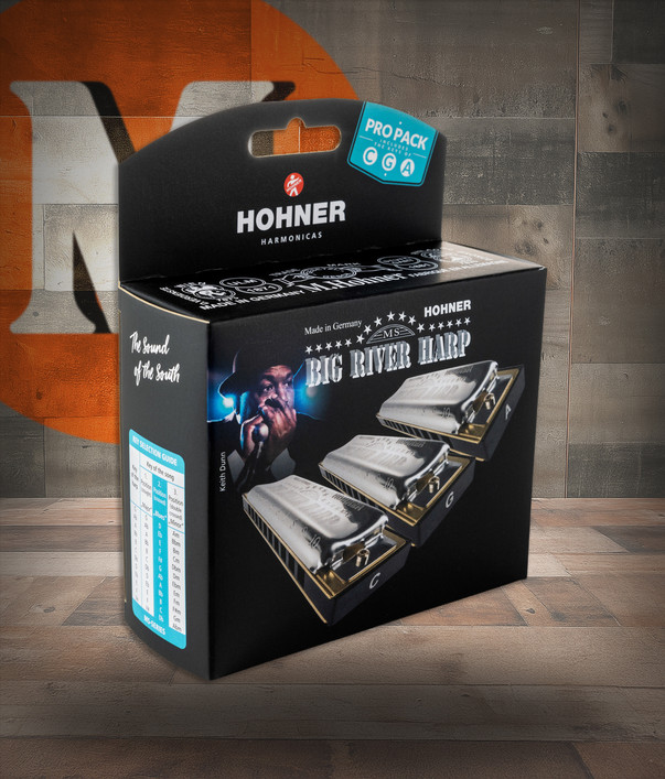 Hohner Big River Harp 3-Pack Cga-Major (BGRVR-3PK)