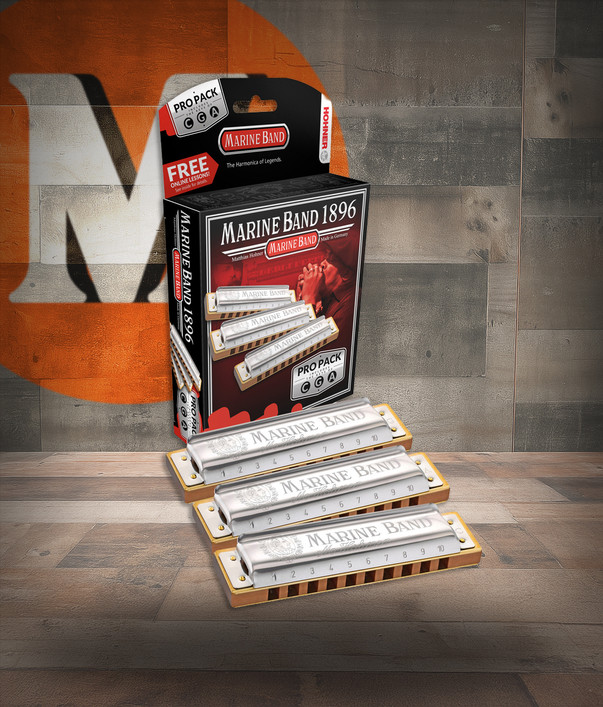 Hohner Marine Band 3 Pack Keys Of C, G, A (3P1896BX)